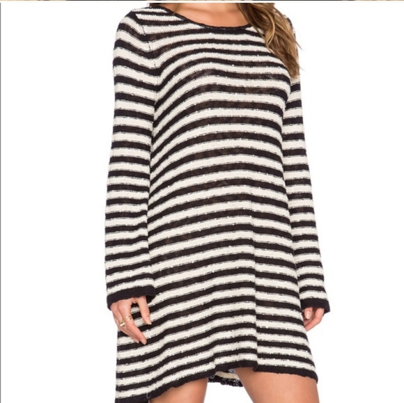 SOLD NWT*Free People Counting stripes swing tunic - Picture 1 of 8